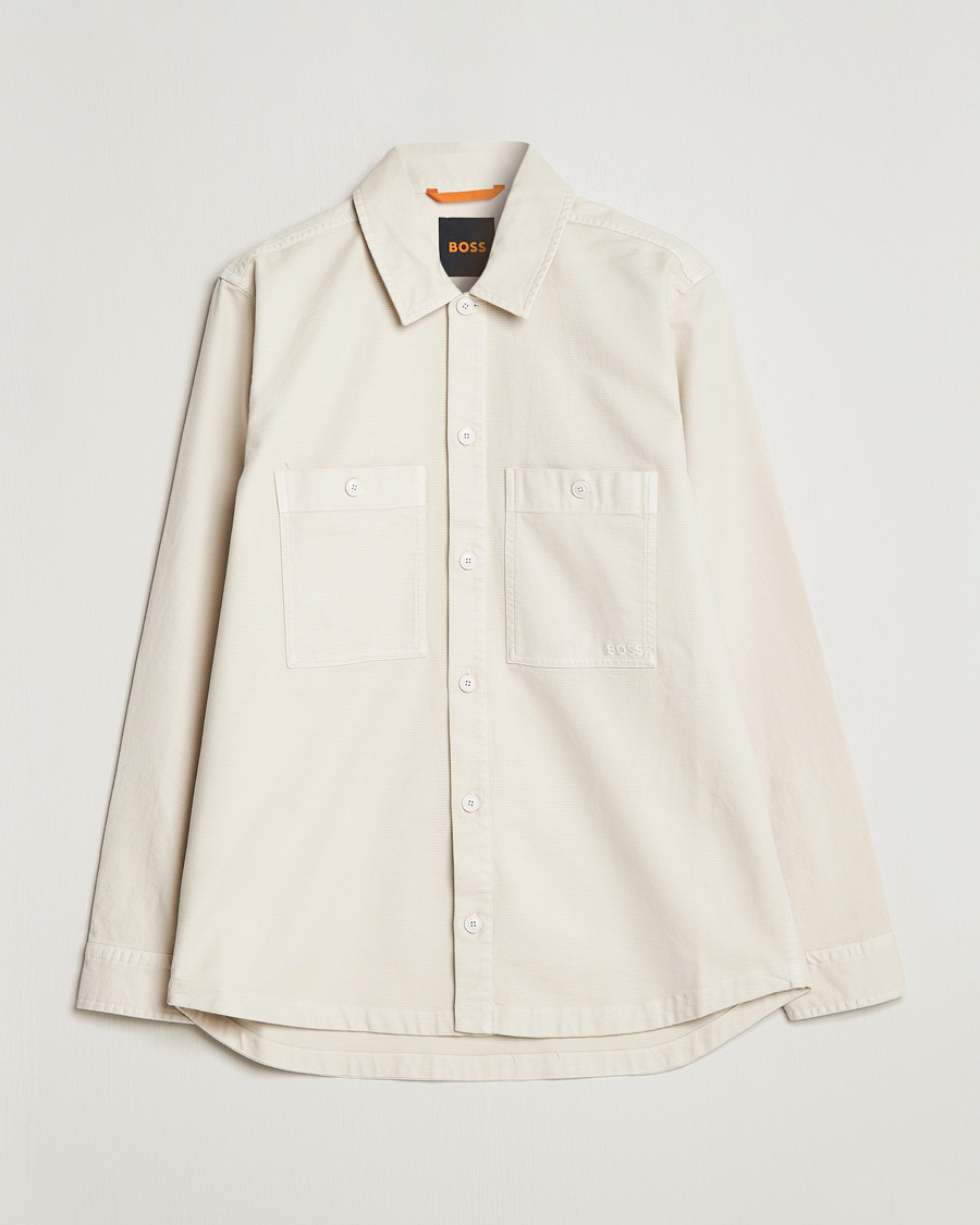 Herre | Skjorter | BOSS ORANGE | Locky Pocket Overshirt Open White