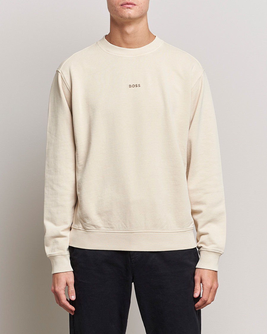 Herre |  | BOSS ORANGE | Wefade Logo Sweatshirt Open White