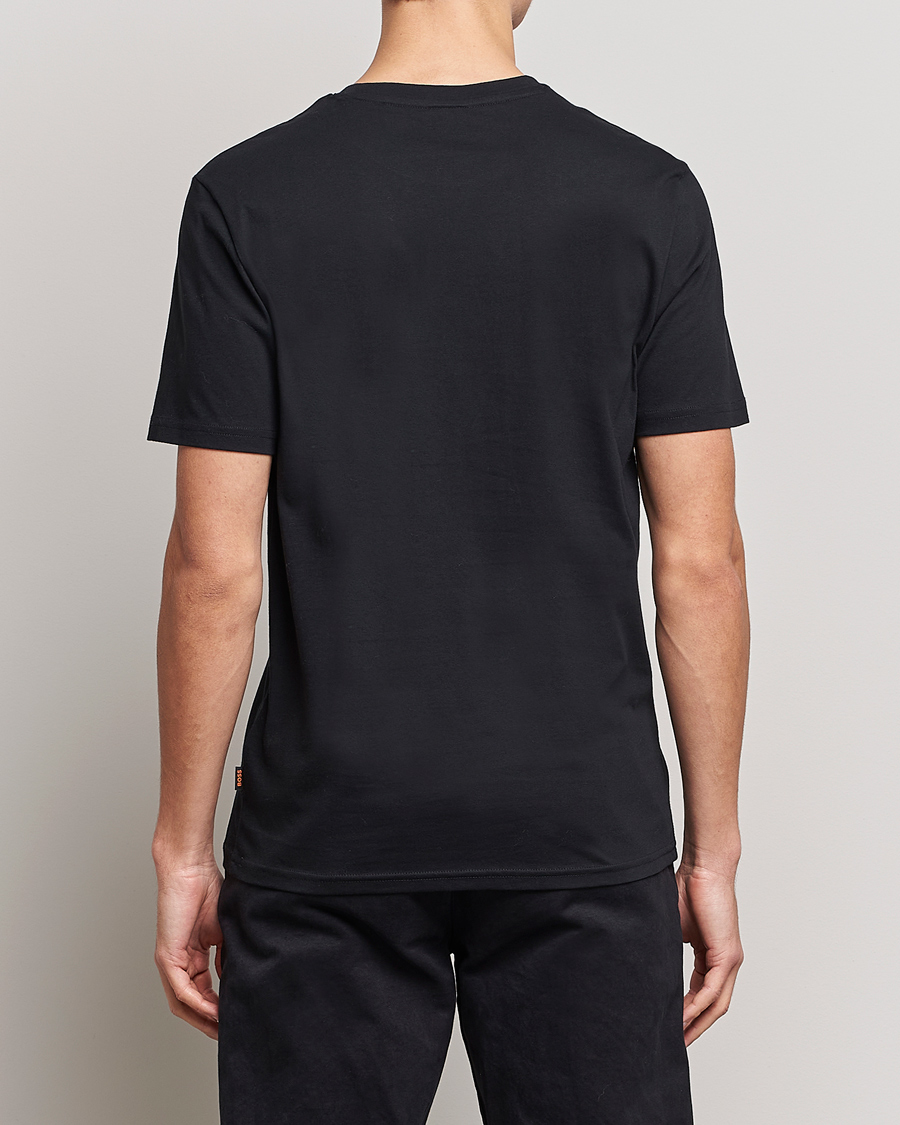 Herre | T-Shirts | BOSS ORANGE | Teglow Photoprint Crew Neck T-Shirt Black