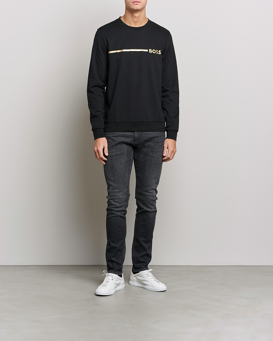 Herre | Gensere | BOSS BLACK | Tracksuit Sweatshirt Black/Gold