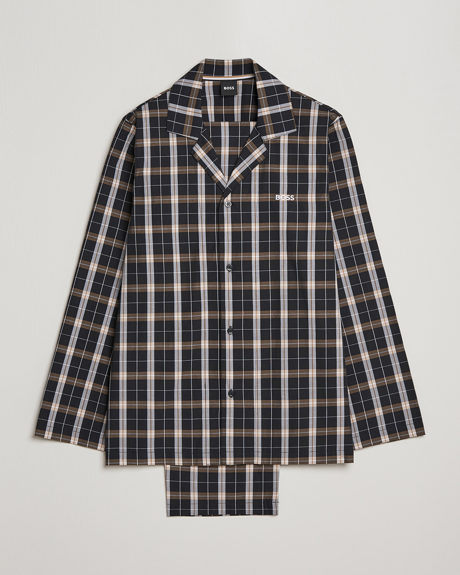 Herre | Pyjamaser og badekåper | BOSS BLACK | Urban Checked Pyjama Set Black/Beige