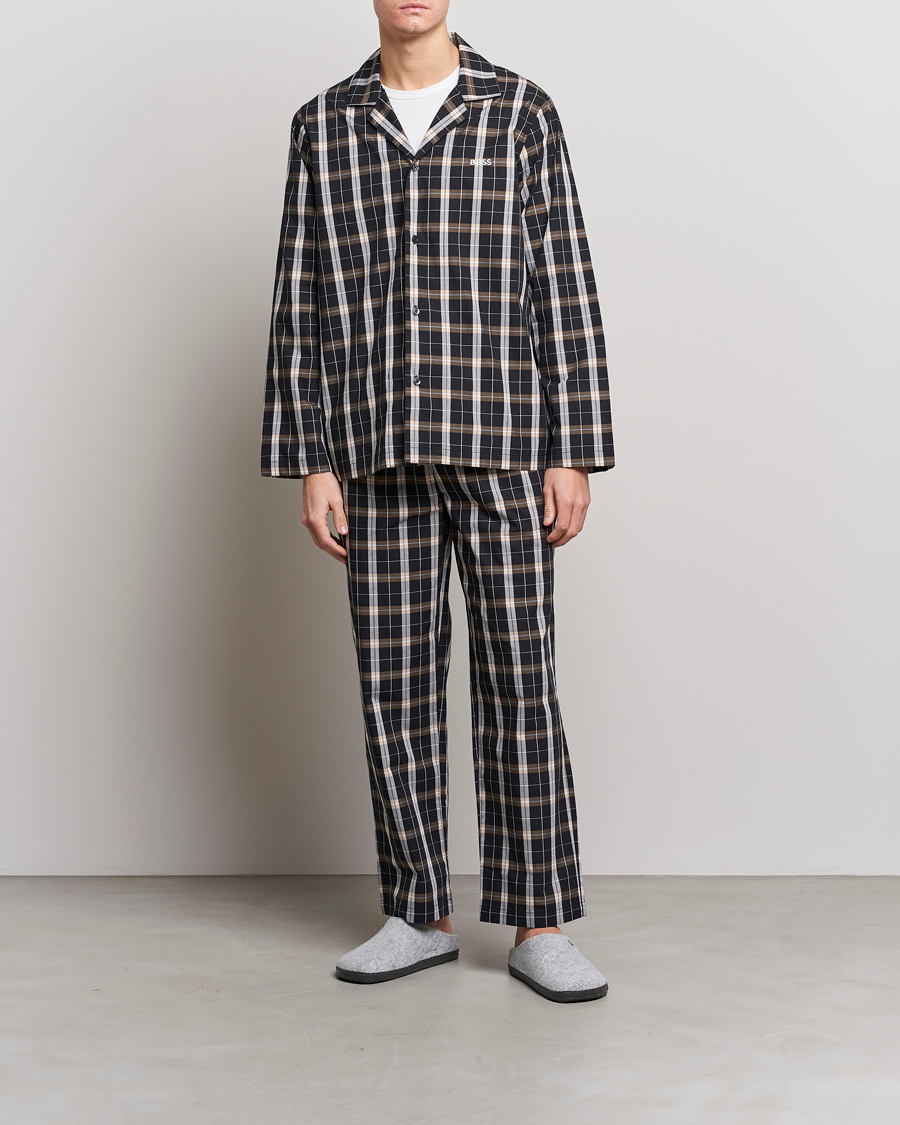 Herre | Pyjamaser og badekåper | BOSS BLACK | Urban Checked Pyjama Set Black/Beige