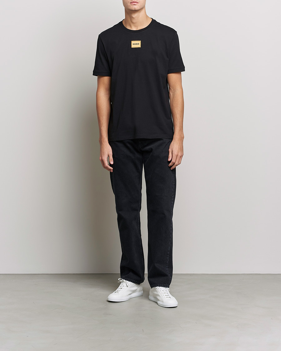 Herre | T-Shirts | HUGO | Diragolino Crew Neck T-Shirt Black