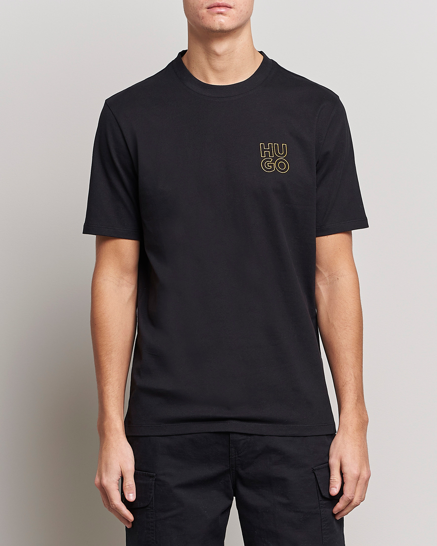 Herre | HUGO | HUGO | Daiman Logo Crew Neck T-Shirt Black