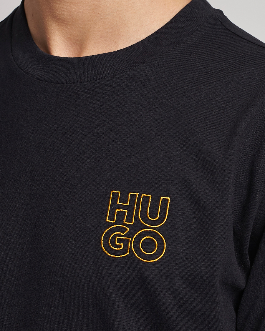 Herre | T-Shirts | HUGO | Daiman Logo Crew Neck T-Shirt Black