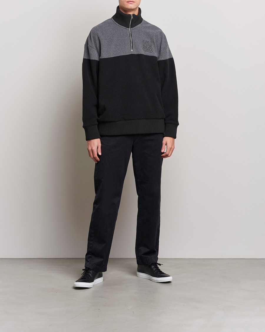 Herre | Gensere | HUGO | Dorpin Half Zip Sweater Black