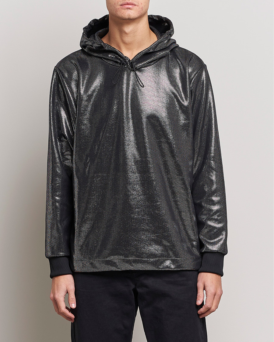 Herre | HUGO | HUGO | Descolar Shiny Hoodie Black