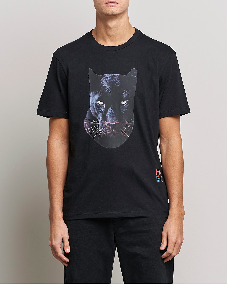 Herre | HUGO | HUGO | Deetah Logo Crew Neck T-Shirt Black