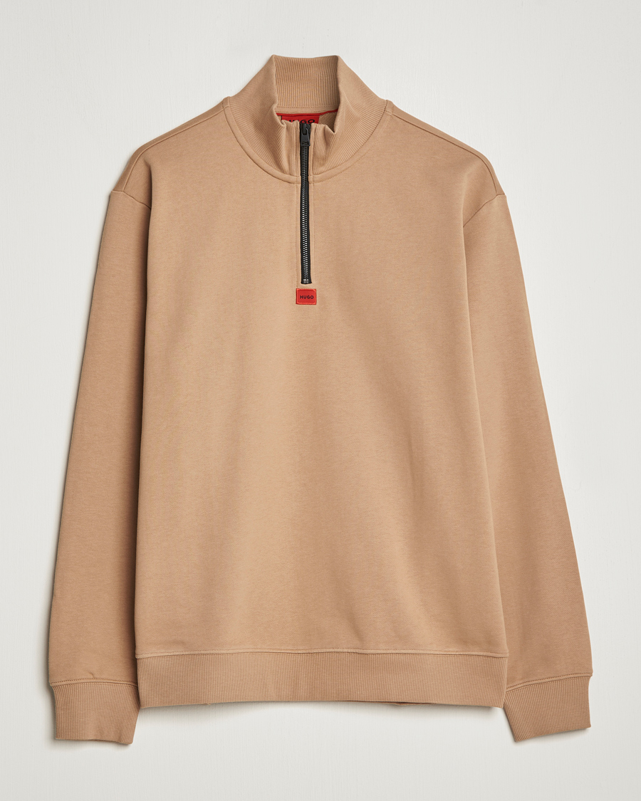 Herre | Gensere | HUGO | Durty Half Zip Sweater Medium Beige