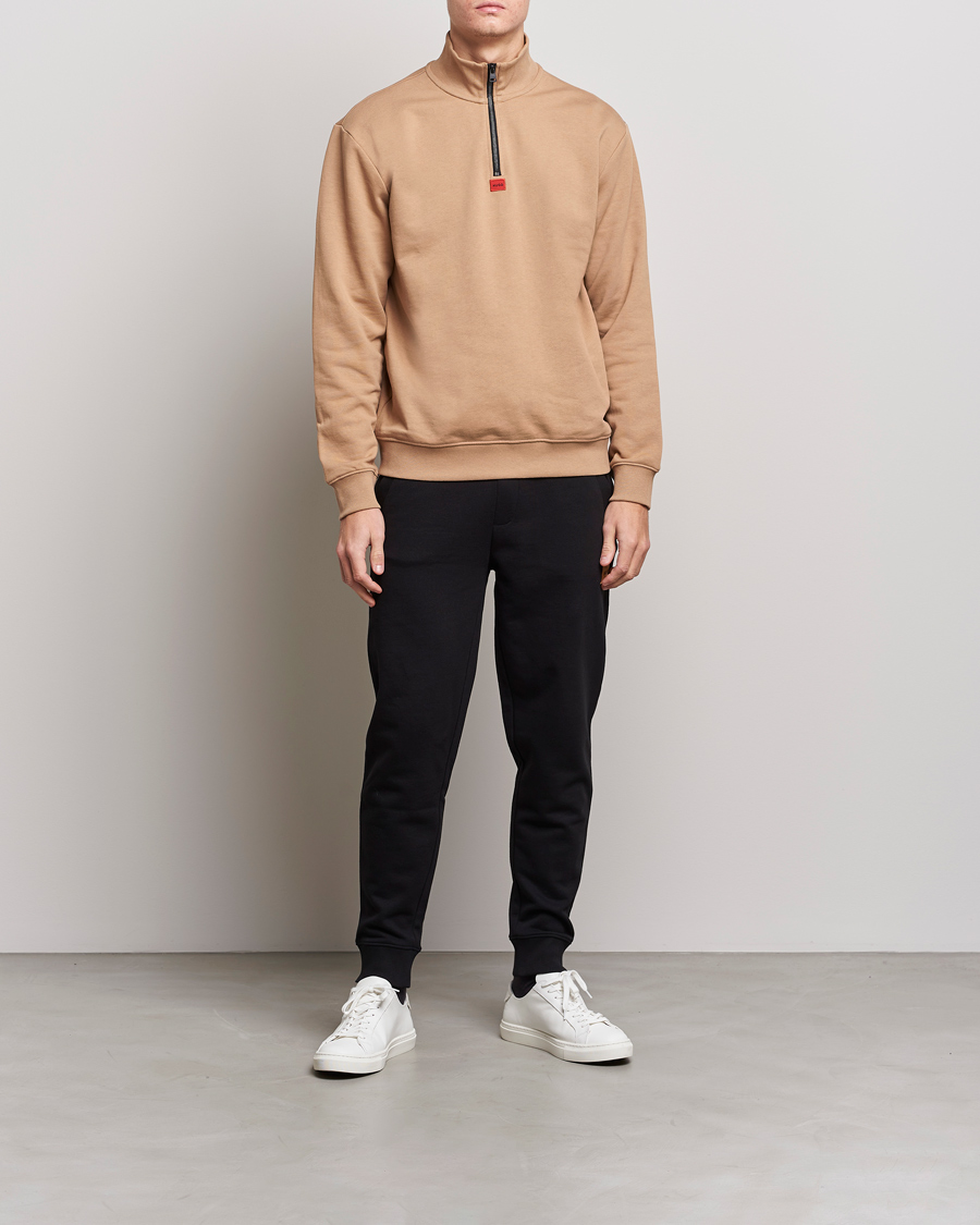 Herre | Gensere | HUGO | Durty Half Zip Sweater Medium Beige