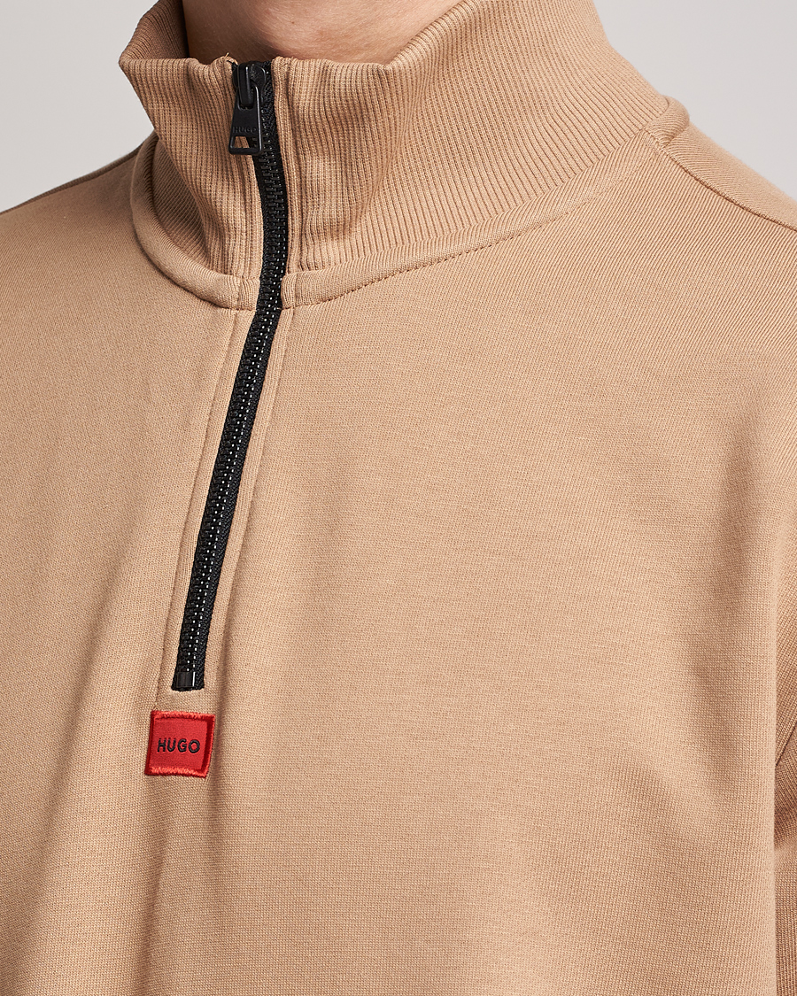 Herre | Gensere | HUGO | Durty Half Zip Sweater Medium Beige