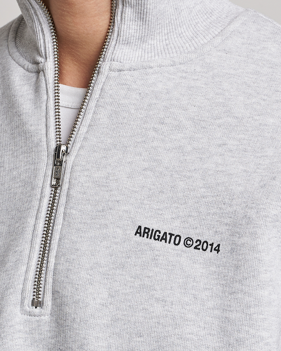 Herre | Gensere | Axel Arigato | Monogram Half Zip Sweater Grey Melange
