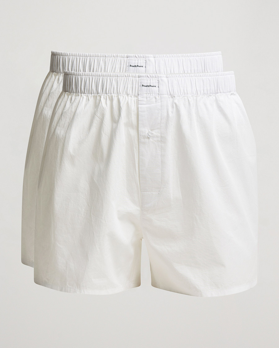 Herre | Undertøy | Bread & Boxers | 2-Pack Boxer Shorts White