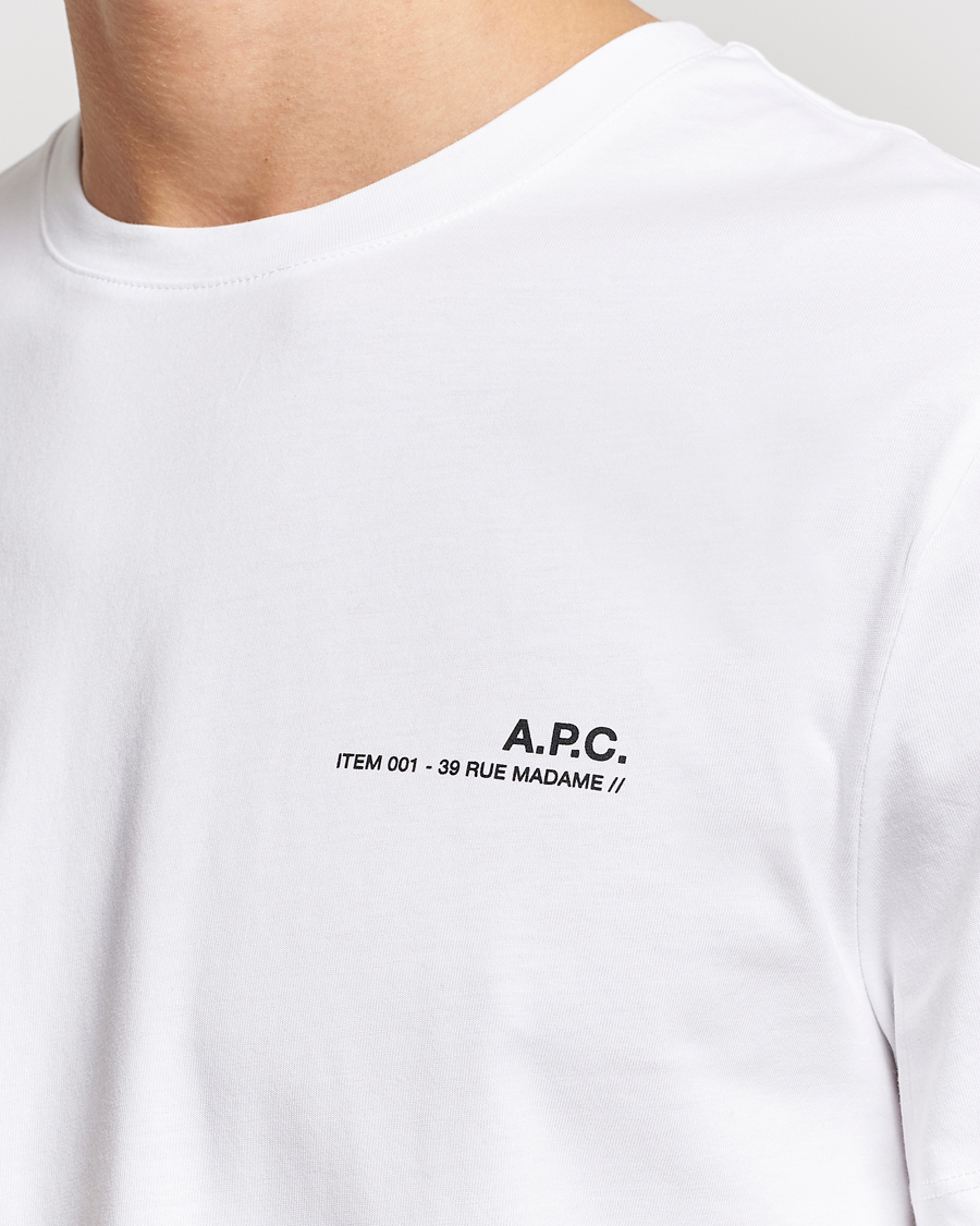 Herre | T-Shirts | A.P.C. | Item T-Shirt White