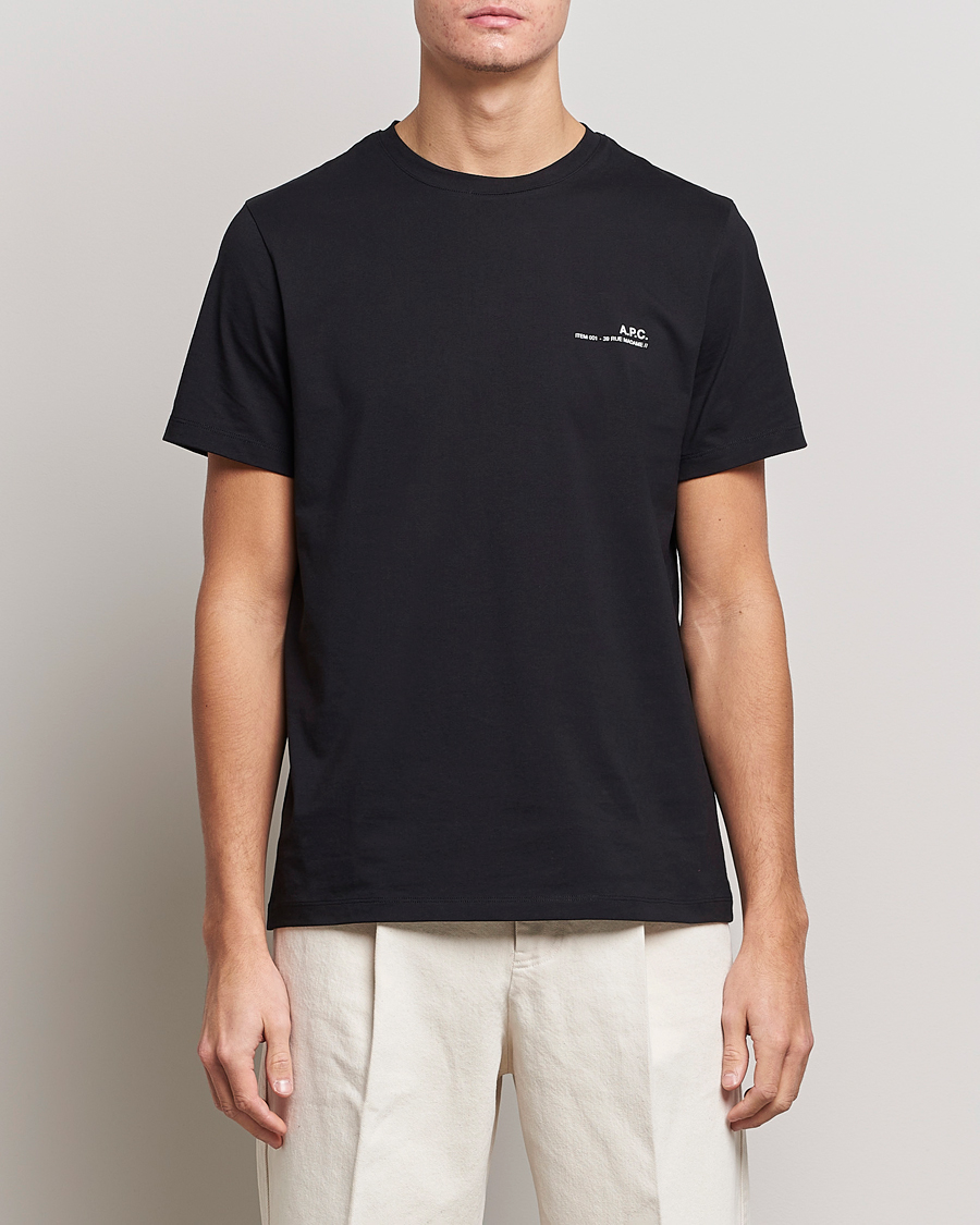 Herre | Kortermede t-shirts | A.P.C. | Item T-Shirt Black