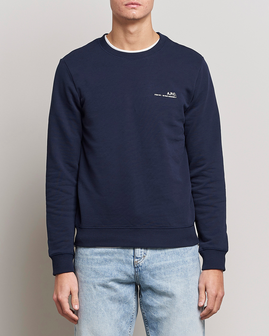 Herre | Sweatshirts | A.P.C. | Item Sweatshirt Navy