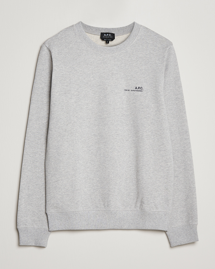 Herre | Gensere | A.P.C. | Item Sweatshirt Heather Grey