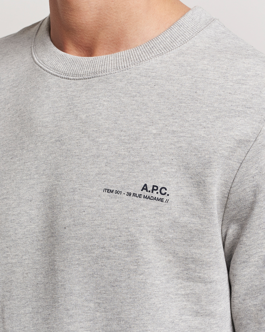 Herre | Gensere | A.P.C. | Item Sweatshirt Heather Grey