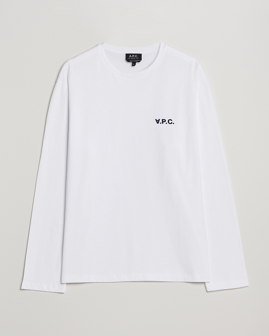 Herre | T-Shirts | A.P.C. | VPC Long Sleeve T-Shirt White
