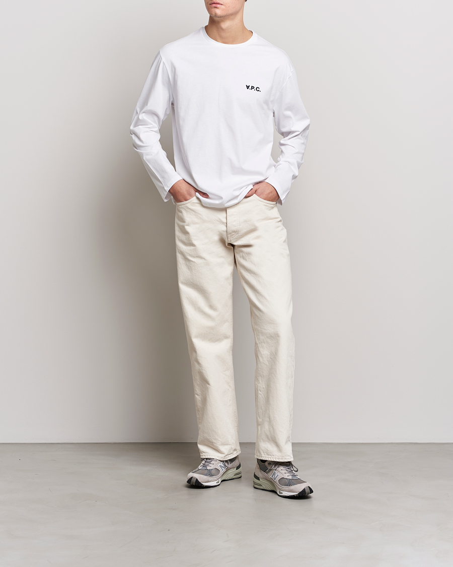 Herre | T-Shirts | A.P.C. | VPC Long Sleeve T-Shirt White