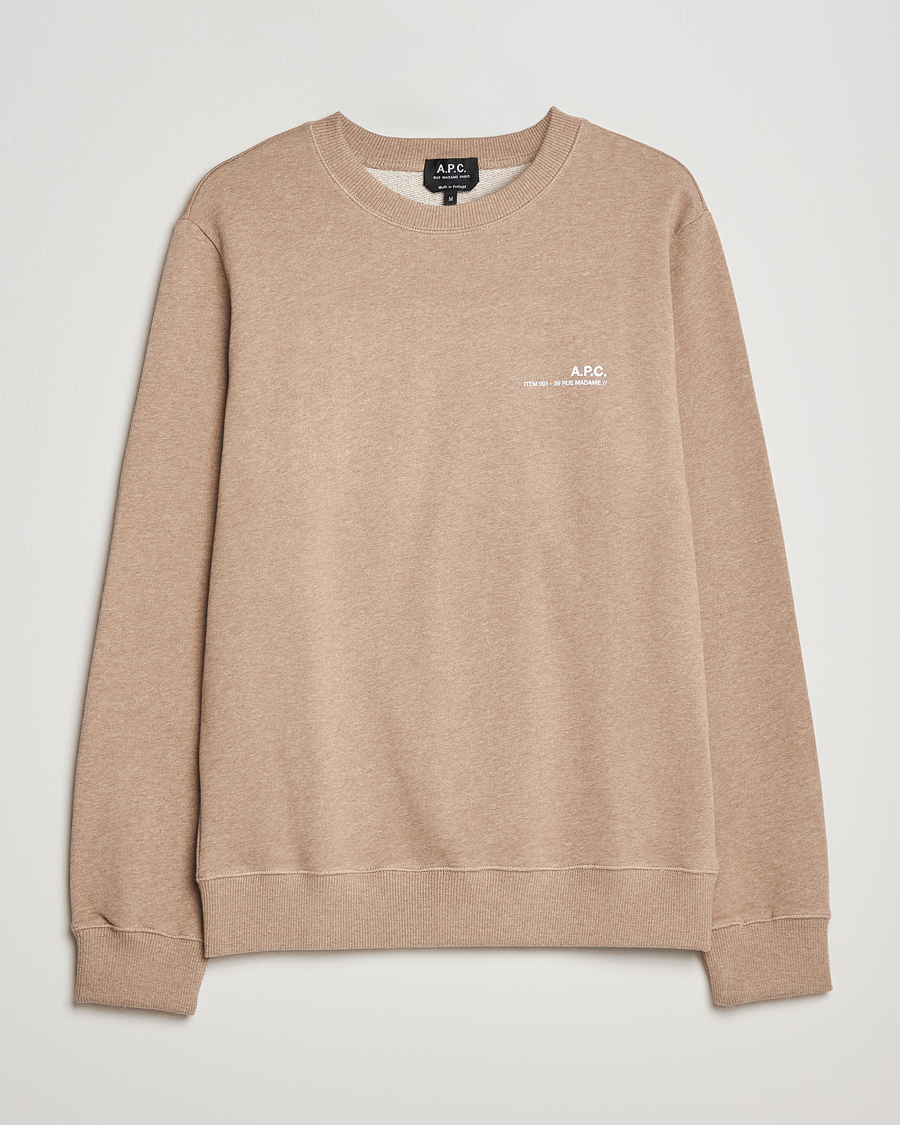 Herre | Gensere | A.P.C. | Item Sweatshirt Heather Beige