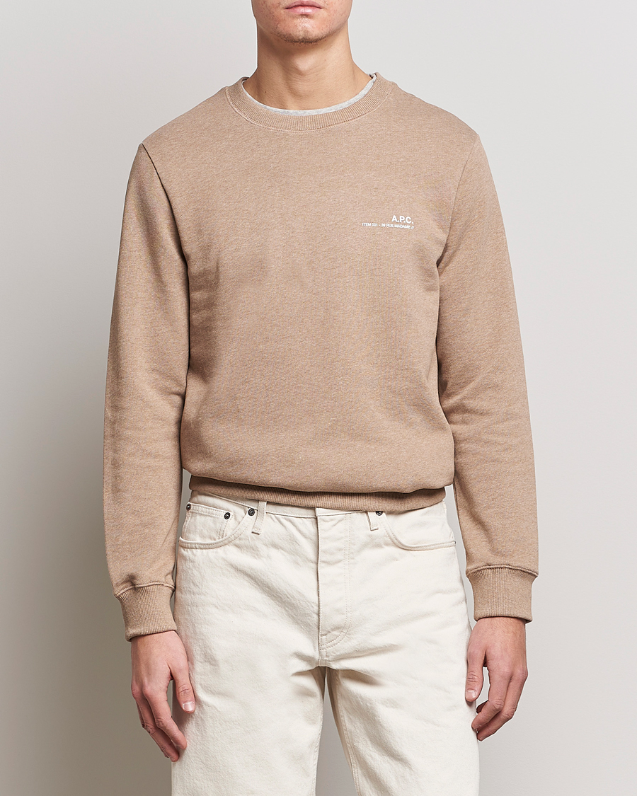 Herre | Gensere | A.P.C. | Item Sweatshirt Heather Beige