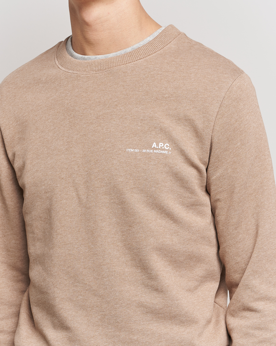 Herre | Gensere | A.P.C. | Item Sweatshirt Heather Beige
