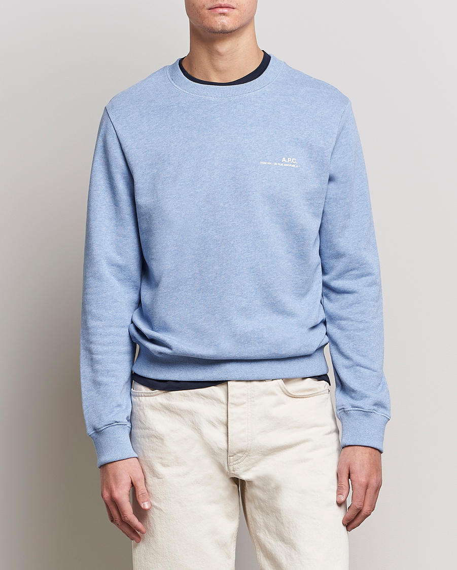 Herre | Gensere | A.P.C. | Item Sweatshirt Bleu Ciel