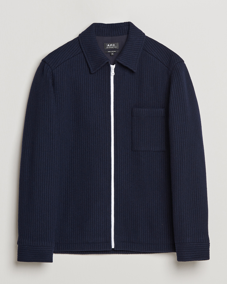 Herre | Jakker | A.P.C. | Wool Blouson Jacket Navy