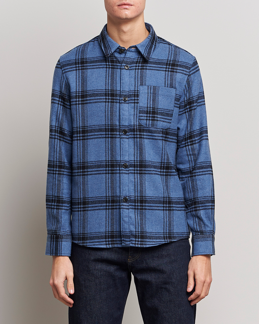 Herre | Skjorter | A.P.C. | Trek Heavy Overshirt Blue Check