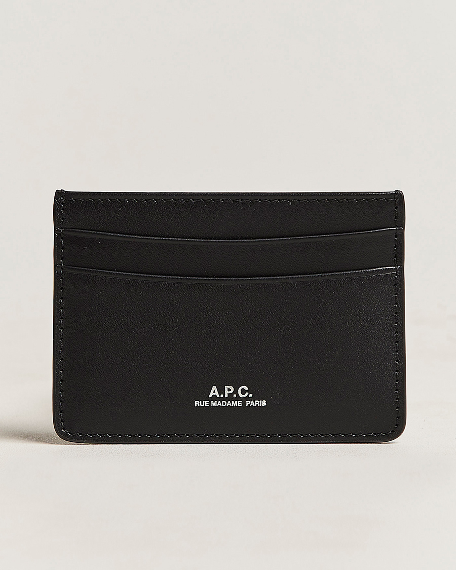 Herre | Lommebøker | A.P.C. | Calf Leather Card Holder Black