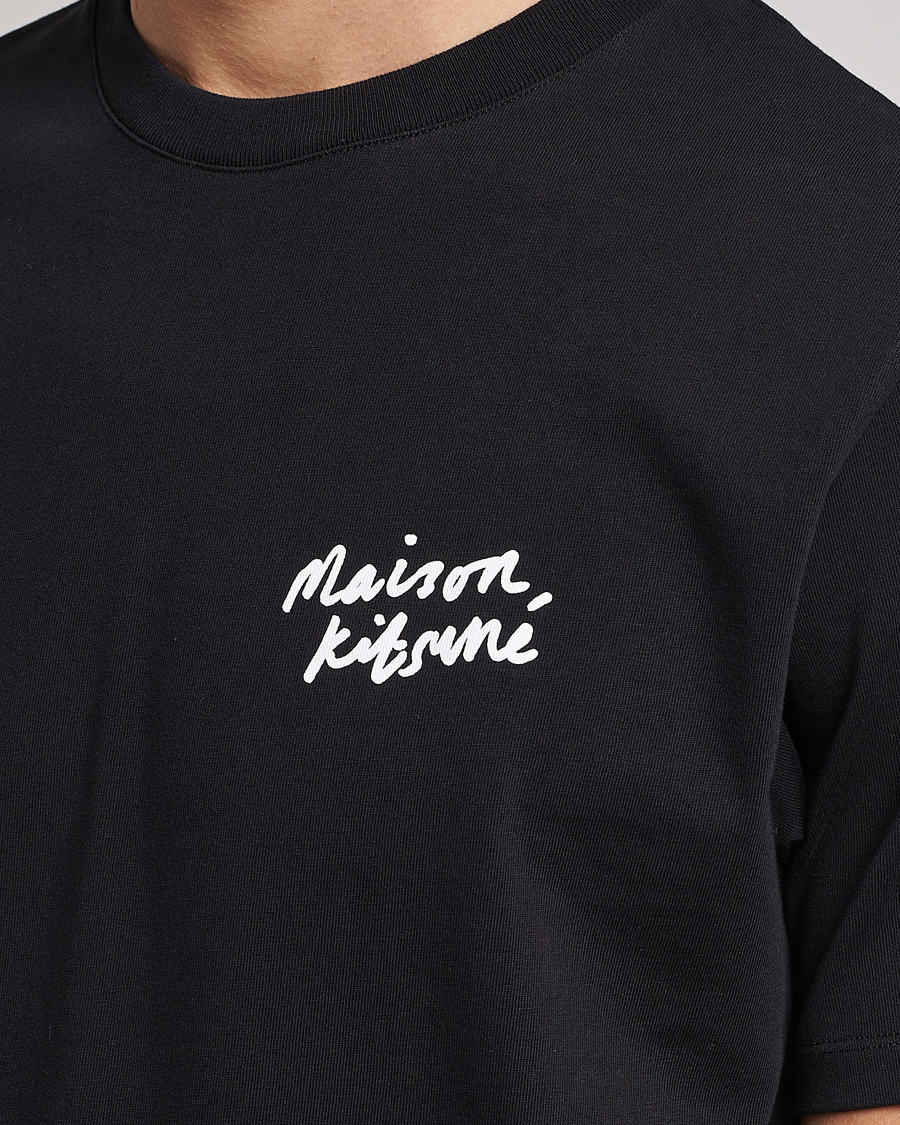 Herre | T-Shirts | Maison Kitsuné | Mini Handwriting T-Shirt Black