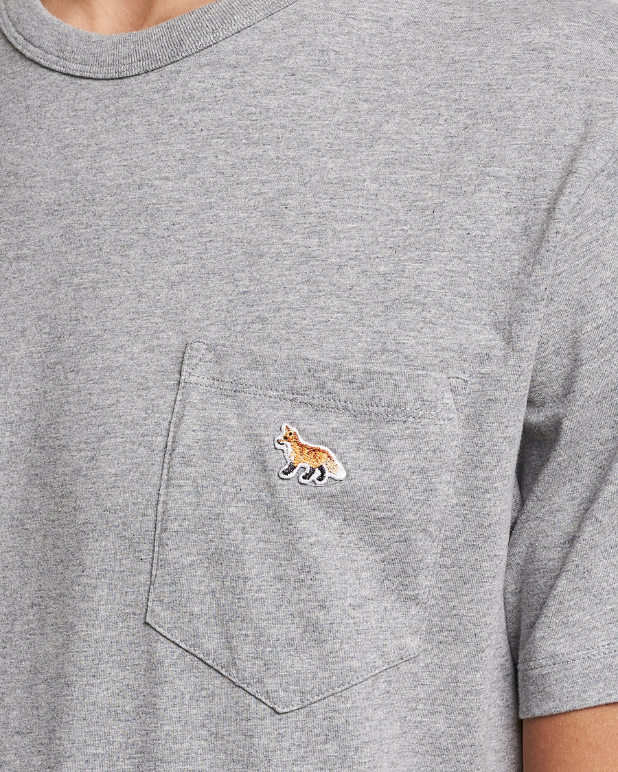 Herre | T-Shirts | Maison Kitsuné | Baby Fox Patch Tee Light Grey