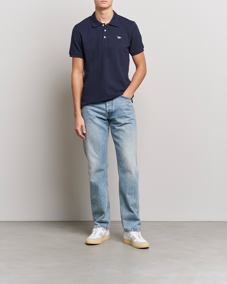 Herre | Pikéer | Maison Kitsuné | Tricolor Fox Polo Navy