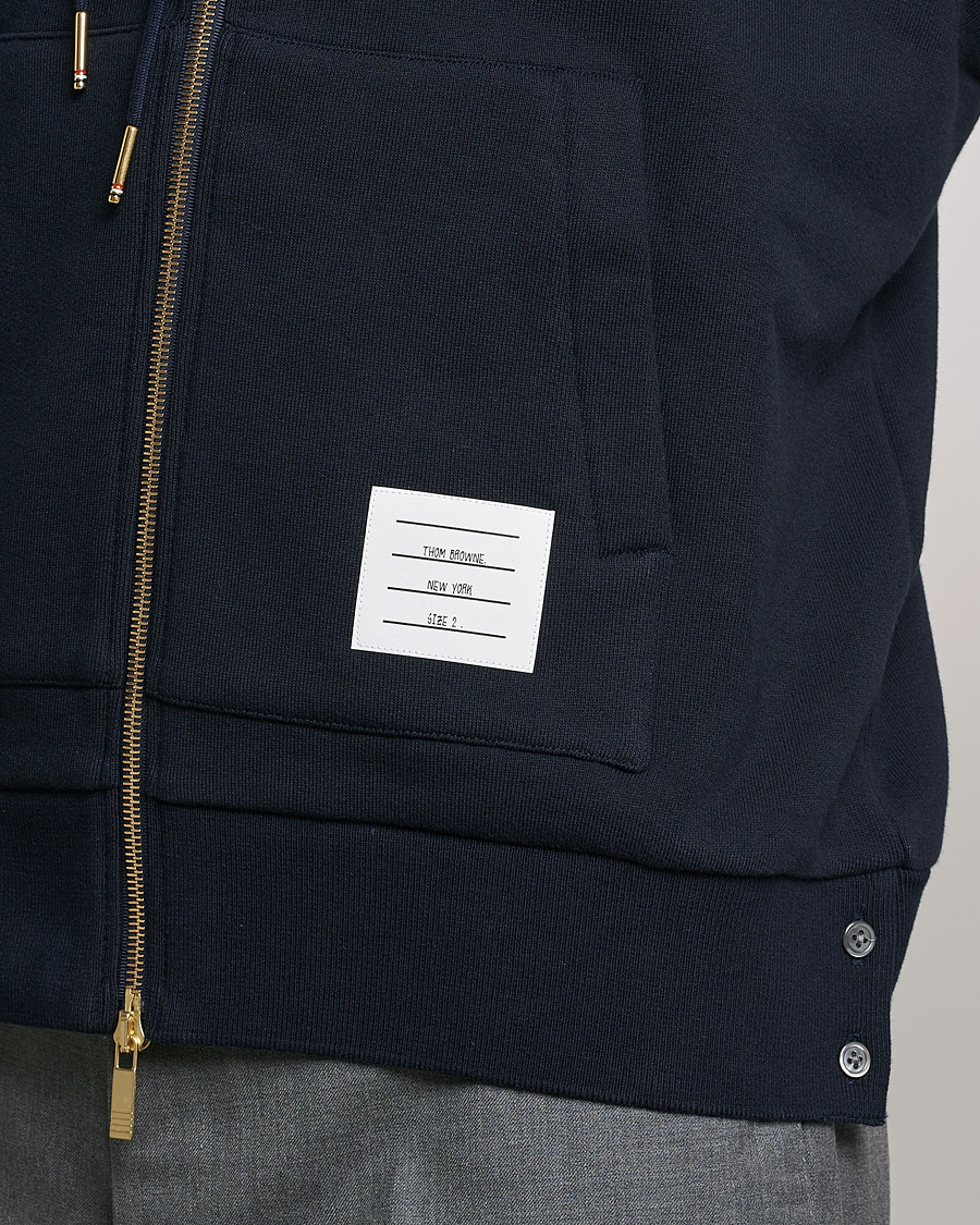 Herre | Gensere | Thom Browne | Center Back Full Zip Hoodie Navy