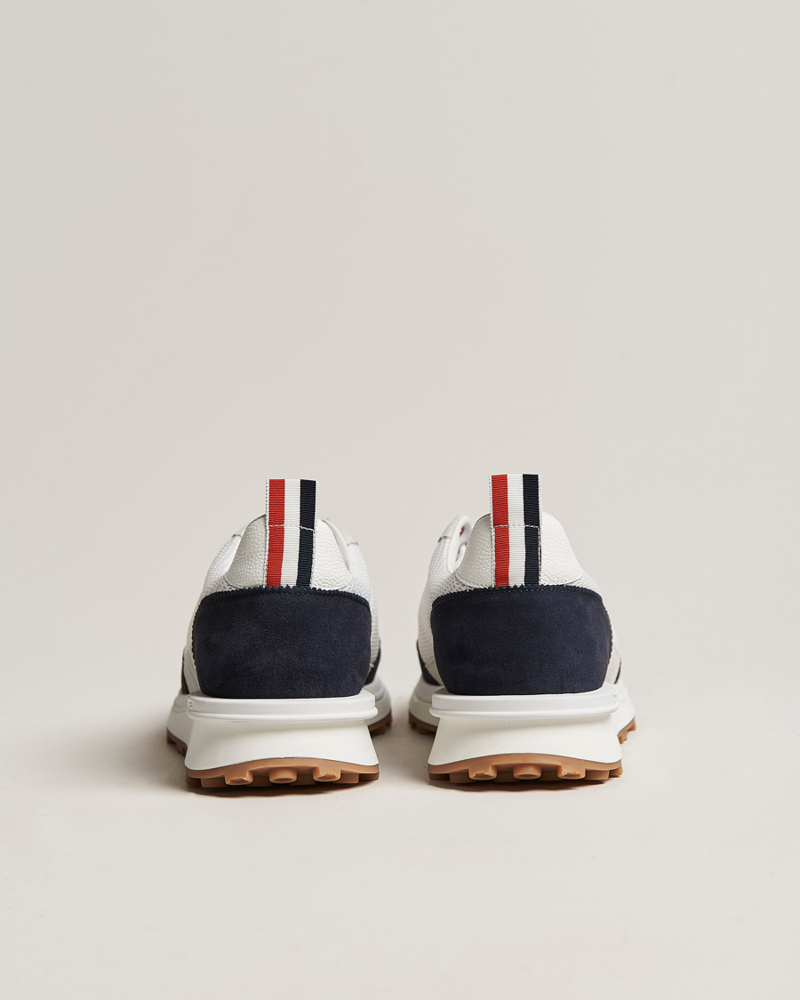 Herre | Thom Browne Tech Runner White/Navy Suede | Thom Browne | Tech Runner White/Navy Suede