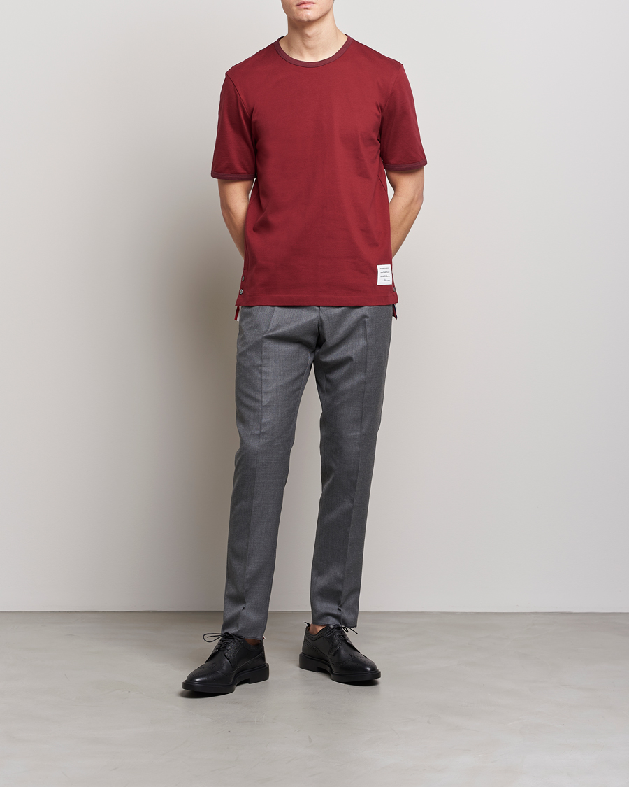 Herre | T-Shirts | Thom Browne | Jersey T-Shirt Burgundy