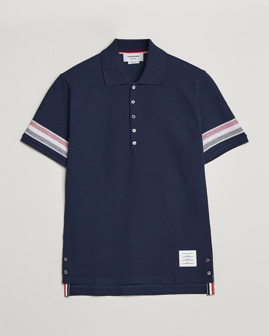 Herre | Pikéer | Thom Browne | RWB Stripe Polo Shirt Navy