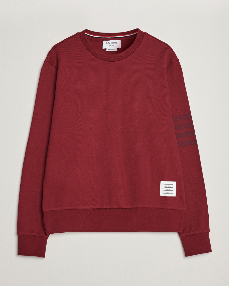 Herre | Gensere | Thom Browne | Tonal 4 Bar Sweatshirt Burgundy