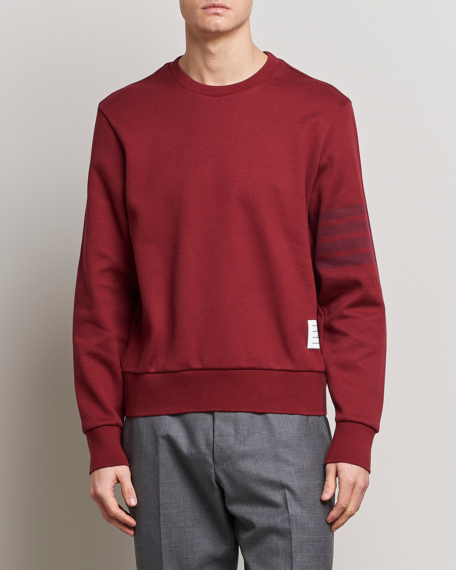 Herre |  | Thom Browne | Tonal 4 Bar Sweatshirt Burgundy