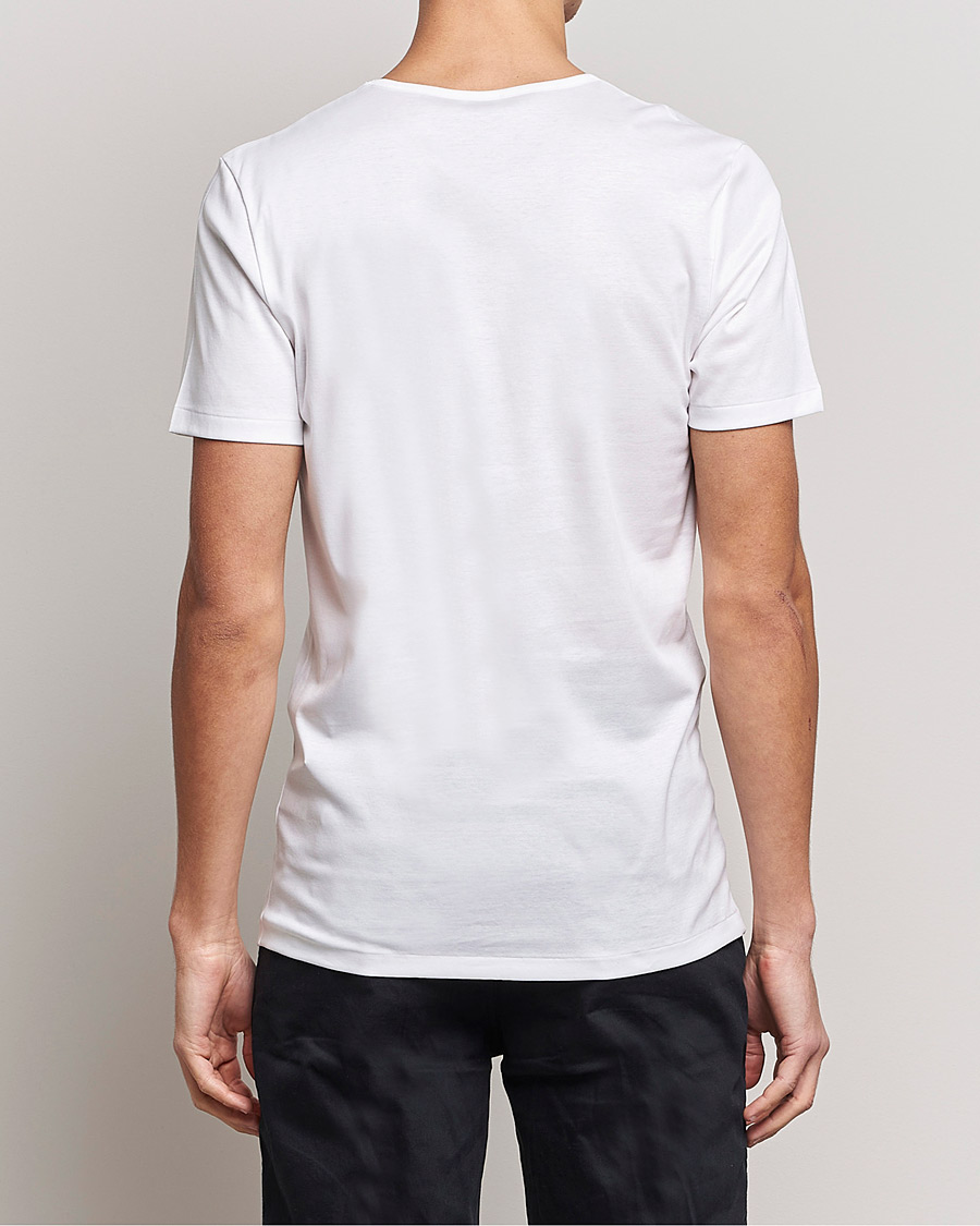 Herre | T-Shirts | Zimmerli of Switzerland | Sea Island Cotton Crew Neck T-Shirt White