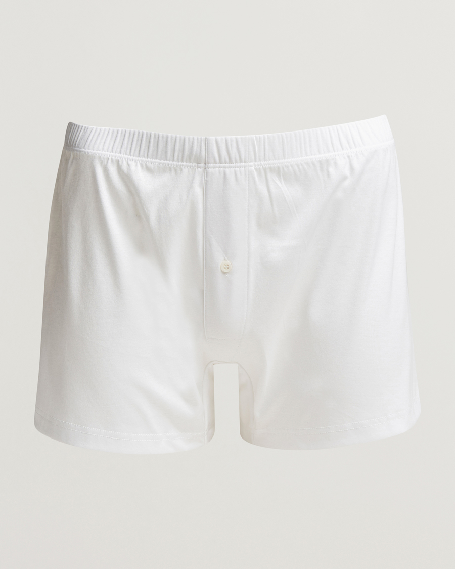 Herre | Undertøy | Zimmerli of Switzerland | Sea Island Cotton Boxer Shorts White