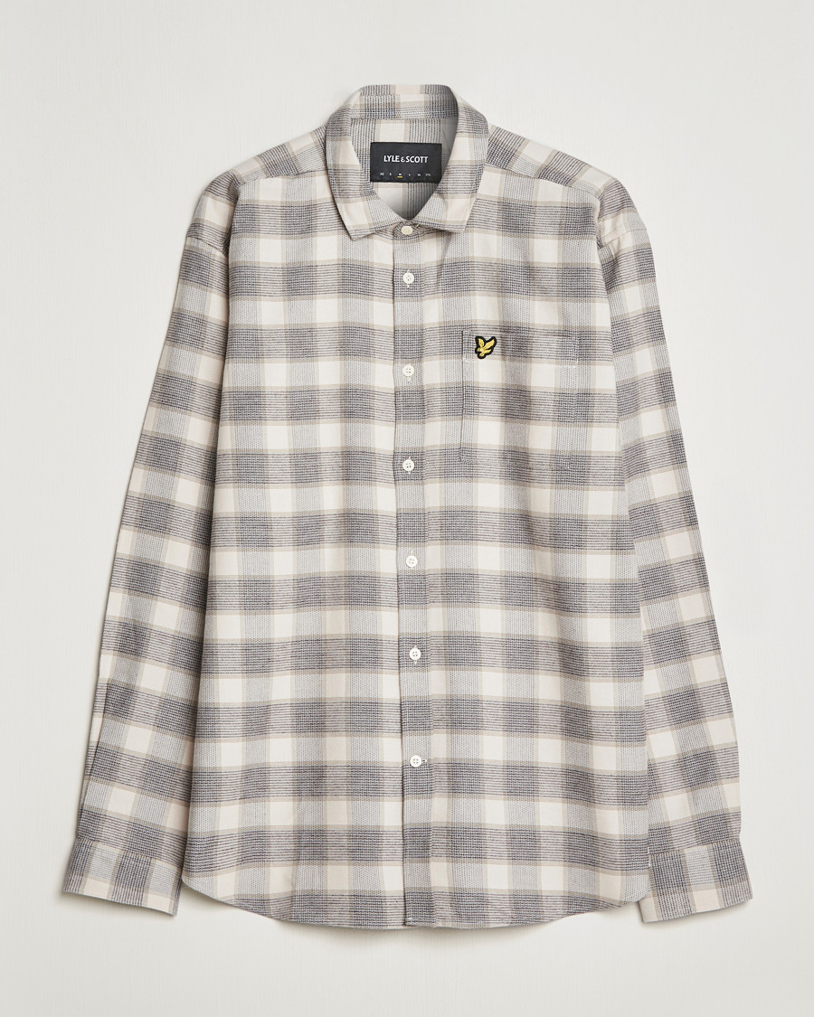 Herre | Skjorter | Lyle & Scott | Checked Cotton Shirt Taupe