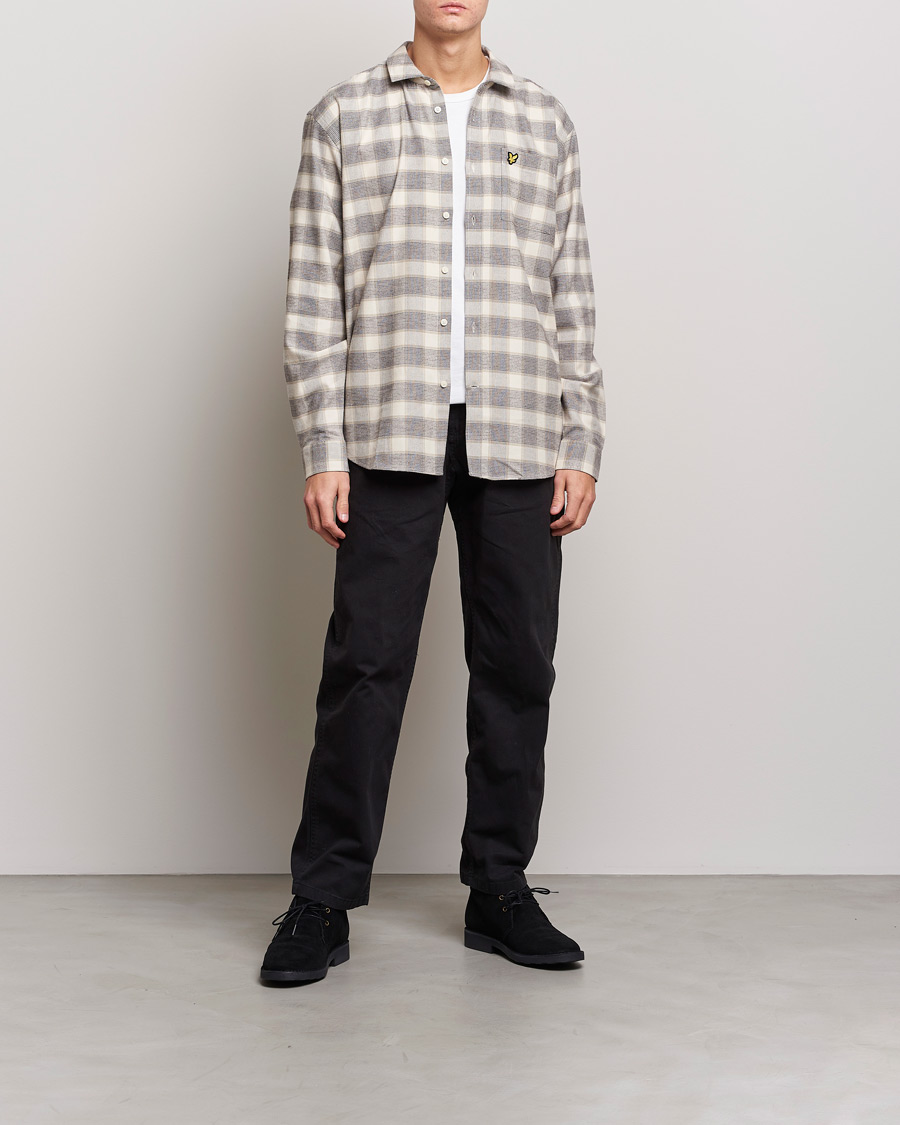 Herre | Skjorter | Lyle & Scott | Checked Cotton Shirt Taupe