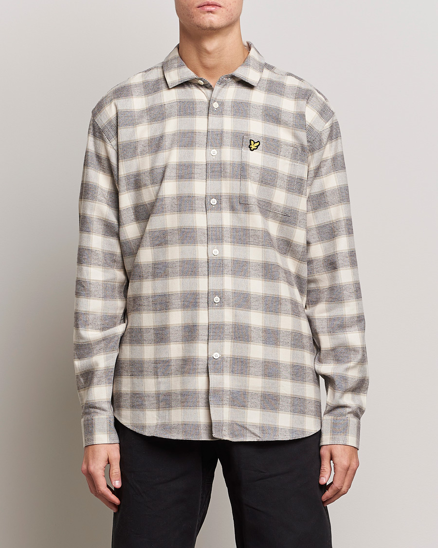 Herre | Skjorter | Lyle & Scott | Checked Cotton Shirt Taupe