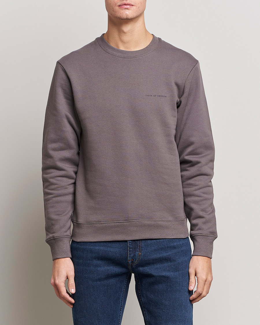 Herre | Grå gensere | Tiger of Sweden | Emerson Cotton Sweatshirt Ash Grey