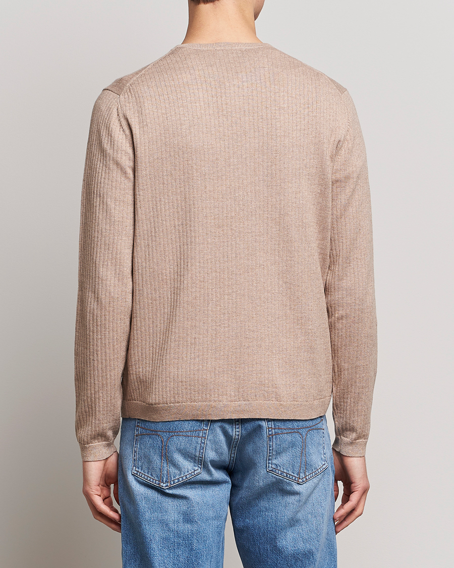 Herre | Gensere | Tiger of Sweden | Nassau Cotton Wool Knitted Sweater Beigie Melange