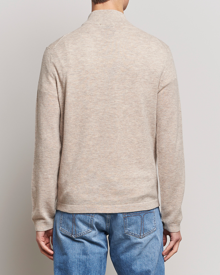 Herre | Gensere | Tiger of Sweden | Owain Merino Half Zip Sweater Dark White