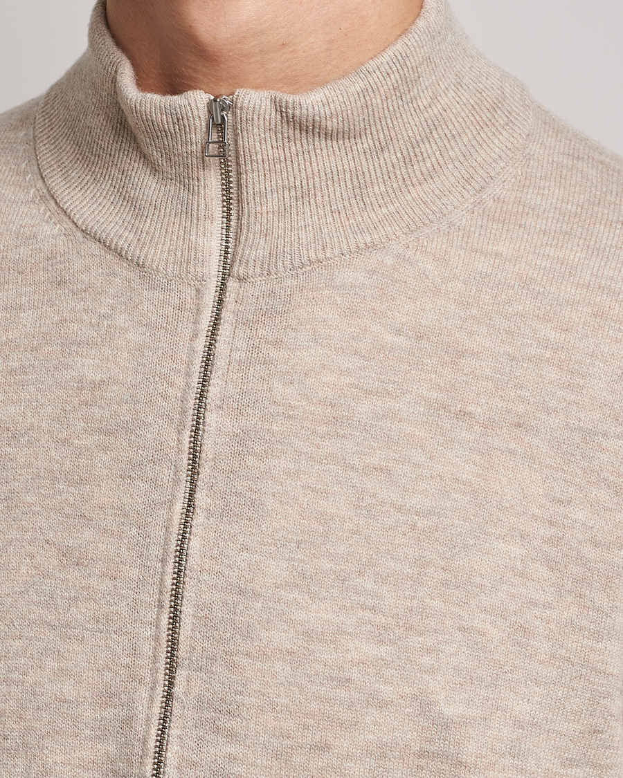 Herre | Gensere | Tiger of Sweden | Owain Merino Half Zip Sweater Dark White