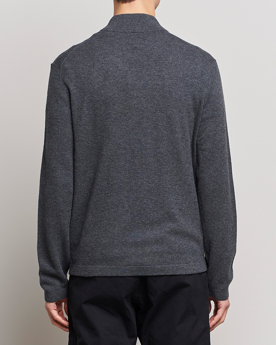 Herre | Gensere | Tiger of Sweden | Owain Merino Half Zip Sweater Dark Grey Mel